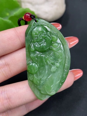 H34017563 Hetian Jade Jasper Pendant Buddha