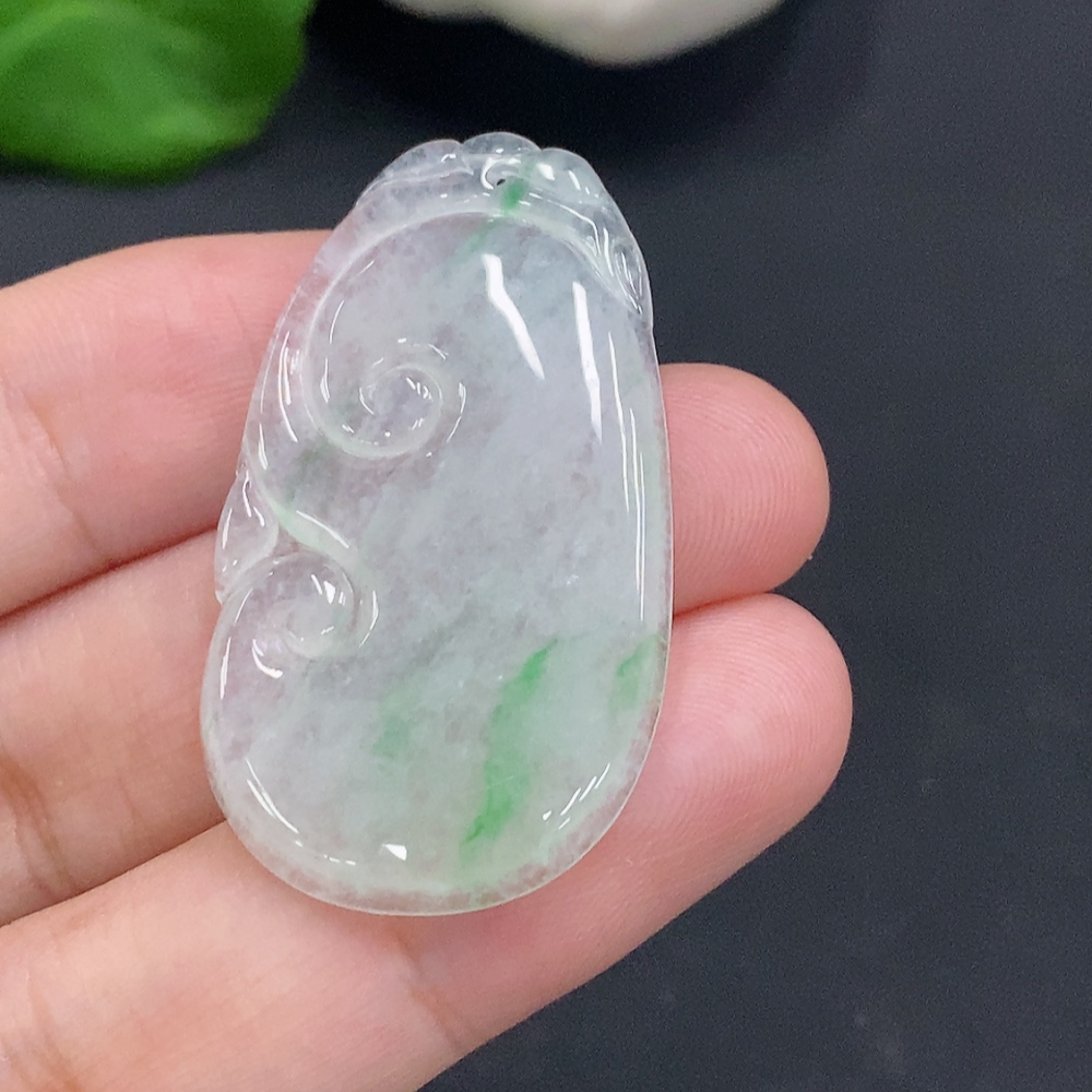 F33857892 Jadeite Ruyi Pendant, Total Weight Approx. 5.7g