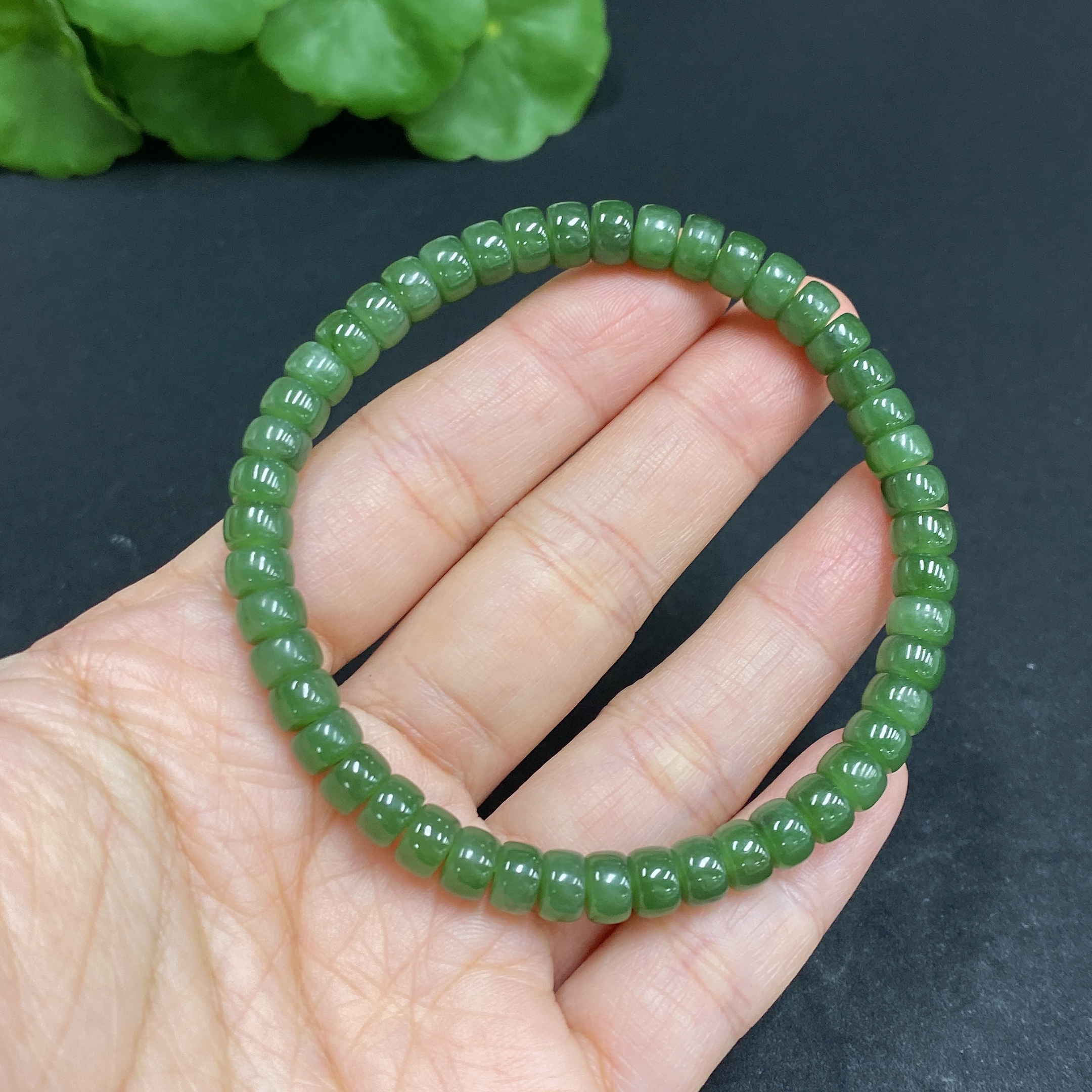 H33904105 Hetian Jade Bracelet, Approx. 5.8mm, Total Weight Approx. 13g