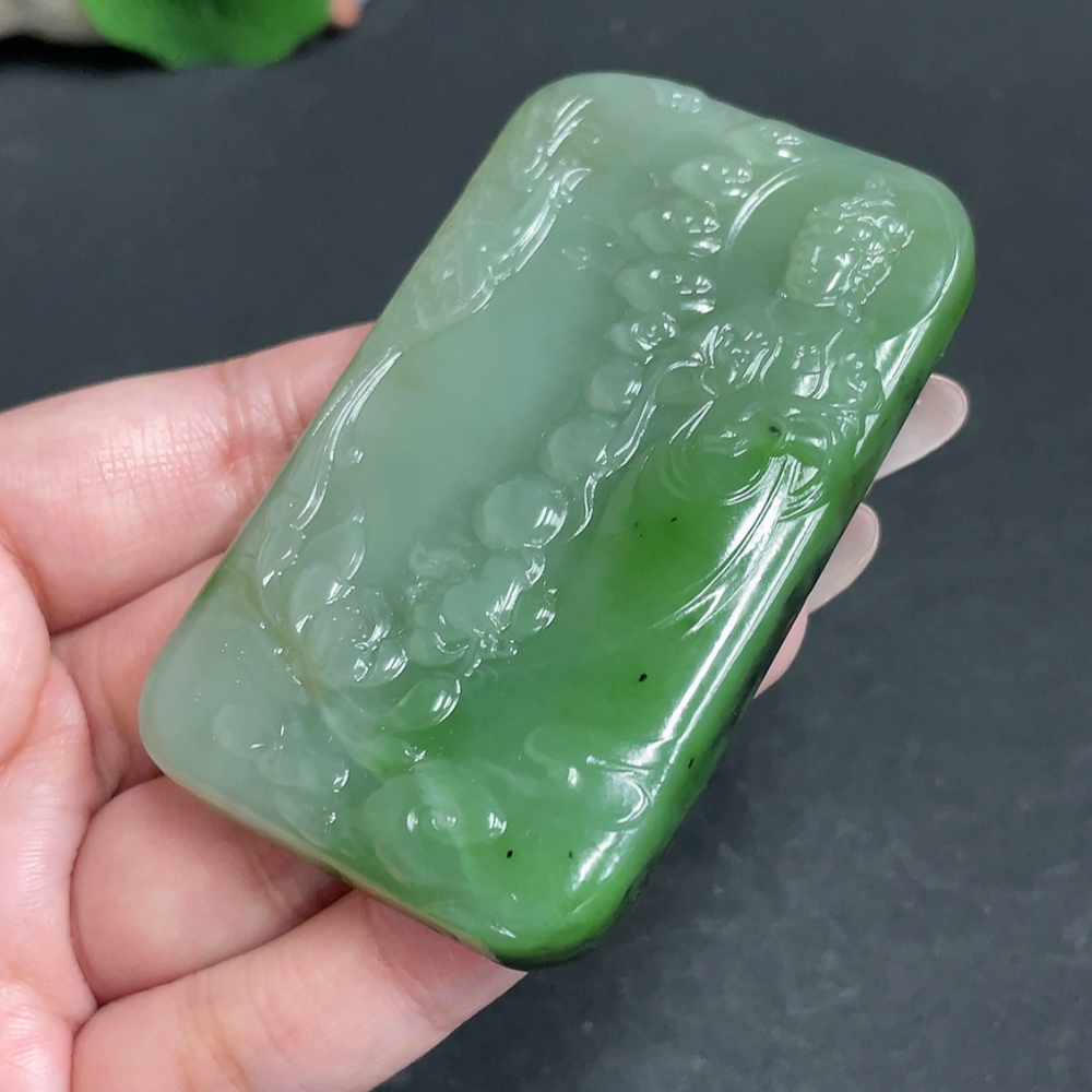 H28309881 Hetian Jade Pendant Guanyin Total Weight Approx. 89.3g