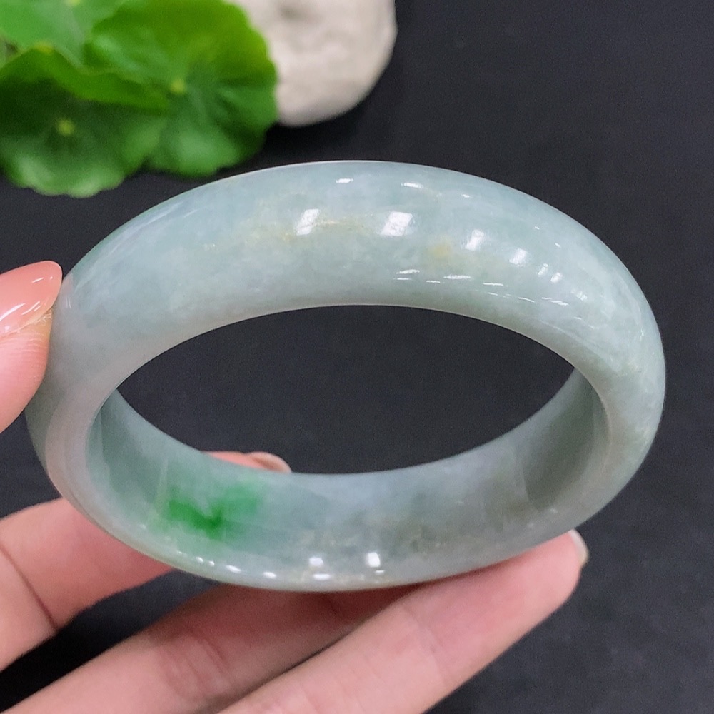 F34035471 Jadeite Round Bracelet Total Weight Approx. 73.2g Size 57.5
