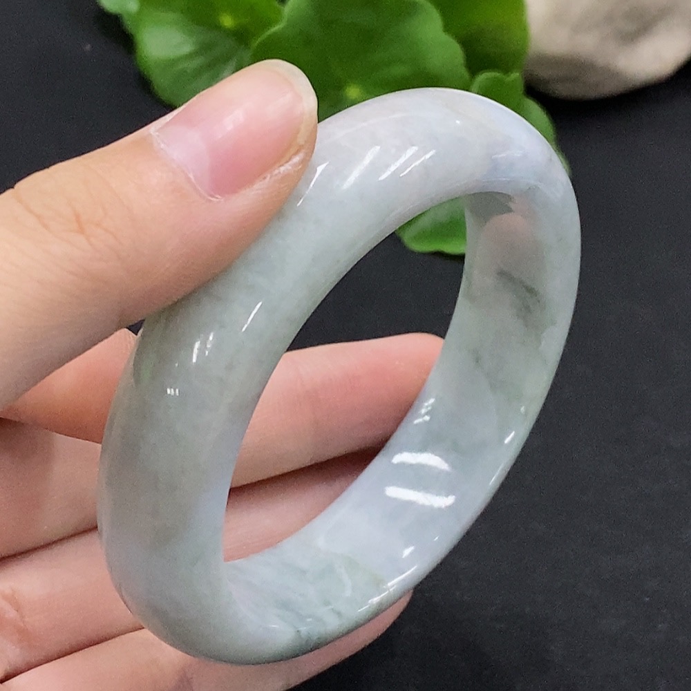 F33895629 Jadeite Round Bangle Size 55.5 Total Weight Approx. 72.75g