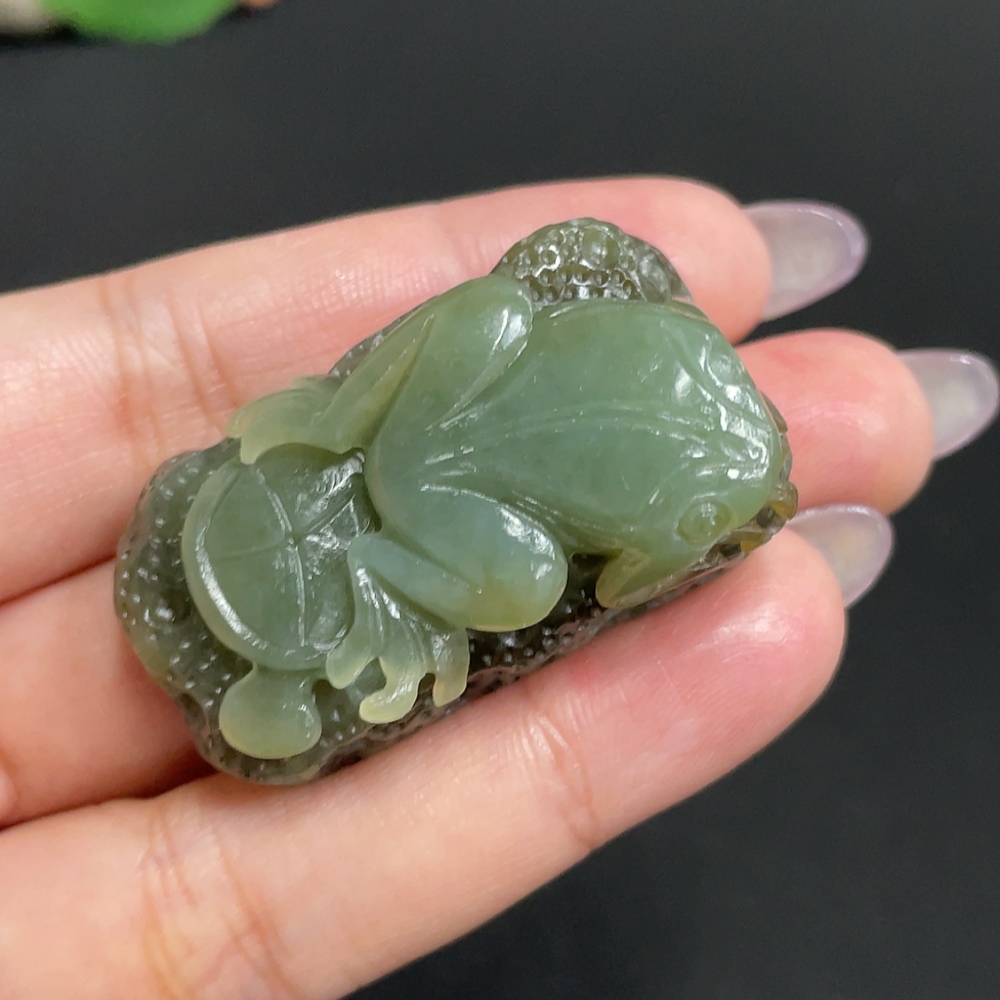 H33882185 Hetian Jade Pendant - Gua Gua Lai Cai (Total Weight: Approx. 35.7g)