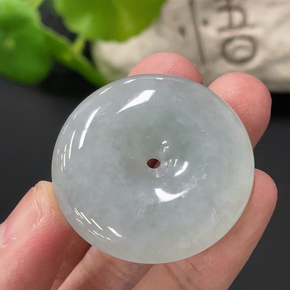 F34058260 Jadeite Safety Button Pendant Total Weight About 16.78g