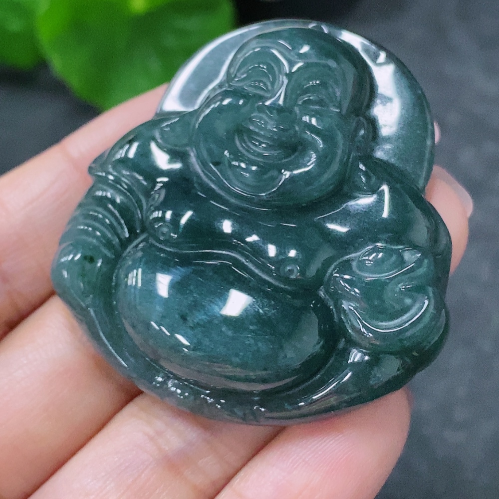 F34043292 Jadeite Pendant Buddha, Total Weight Approx. 34.98g