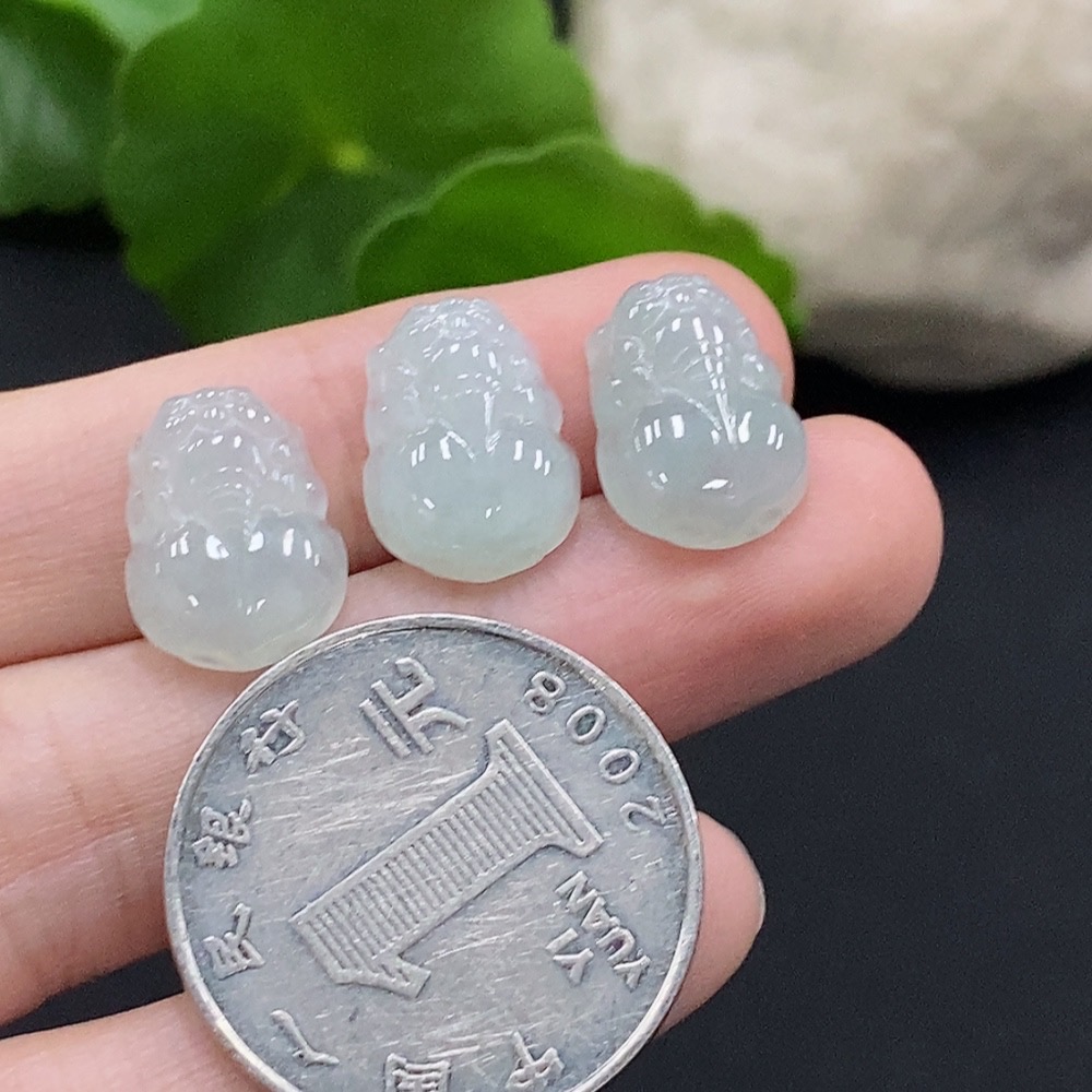 F35091390 Jadeite Pixiu Inlaid Piece Sell as a Lot