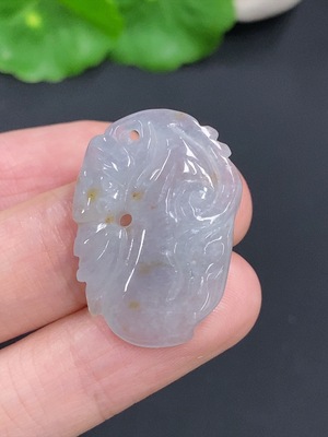 F42976120 翡翠福在眼前挂件 货品总重量约5.1克