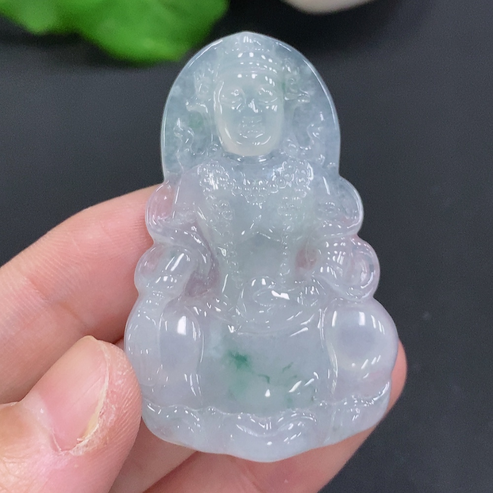 F33883665 Jadeite Guanyin Pendant, Total Weight Approx. 11.8g