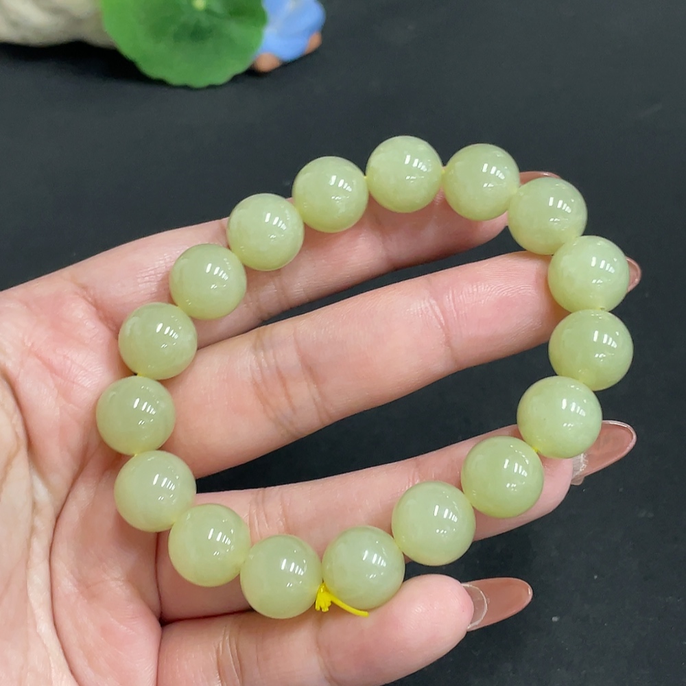 H35118207 Hetian Jade Bracelet Size 11.7mm Approx. Total Weight Approx. 45.3g