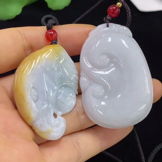 F34071819 Jadeite Pendants Sell as a Lot with Non-A Beads