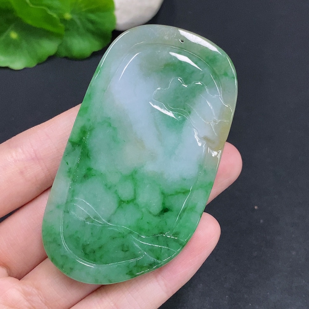 F33906713 Jadeite A Thought Between Pendant, Total weight about 49g