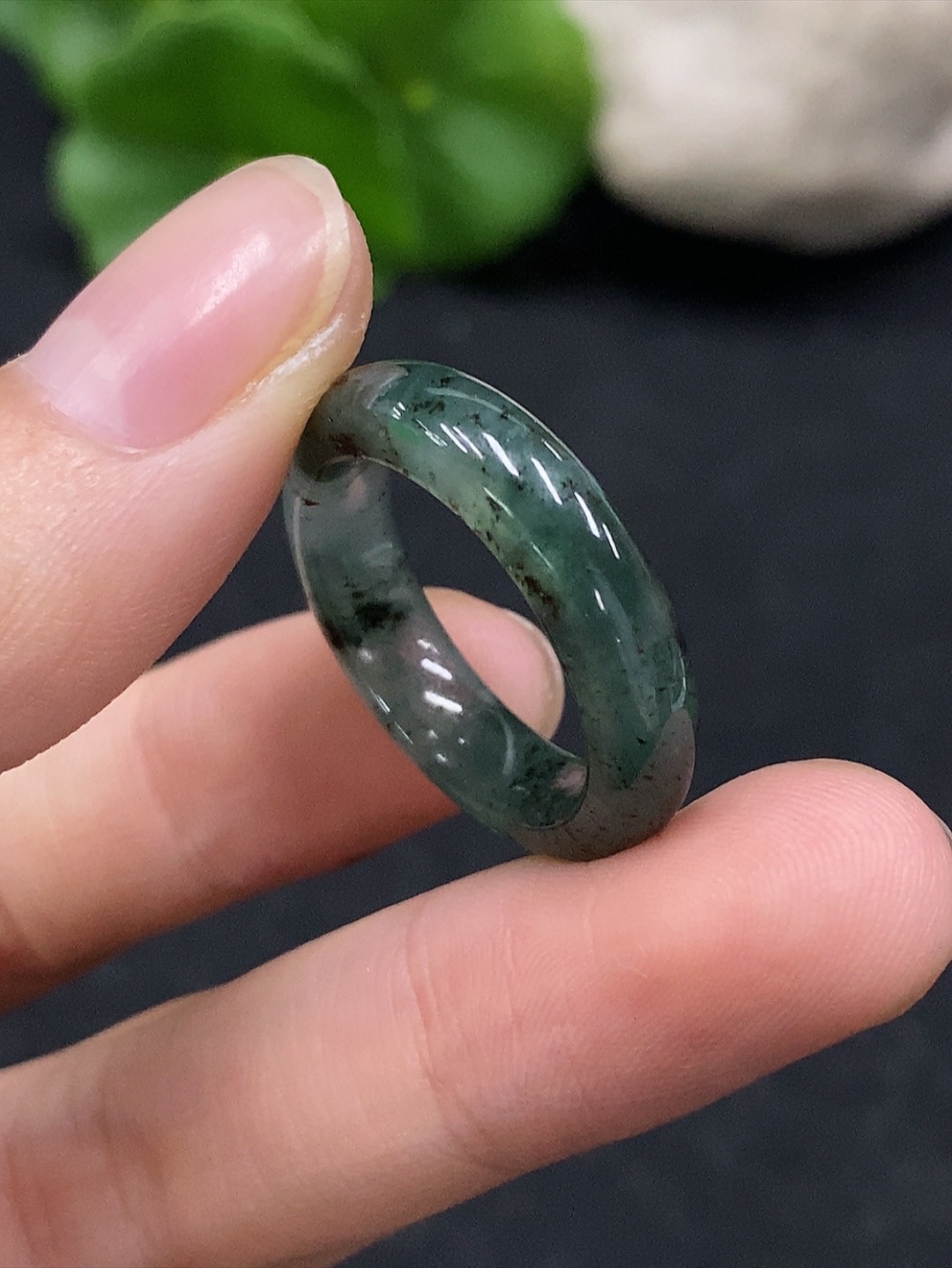 F34056702 Jadeite Ring Size 16 Total Weight Approx. 3.93g