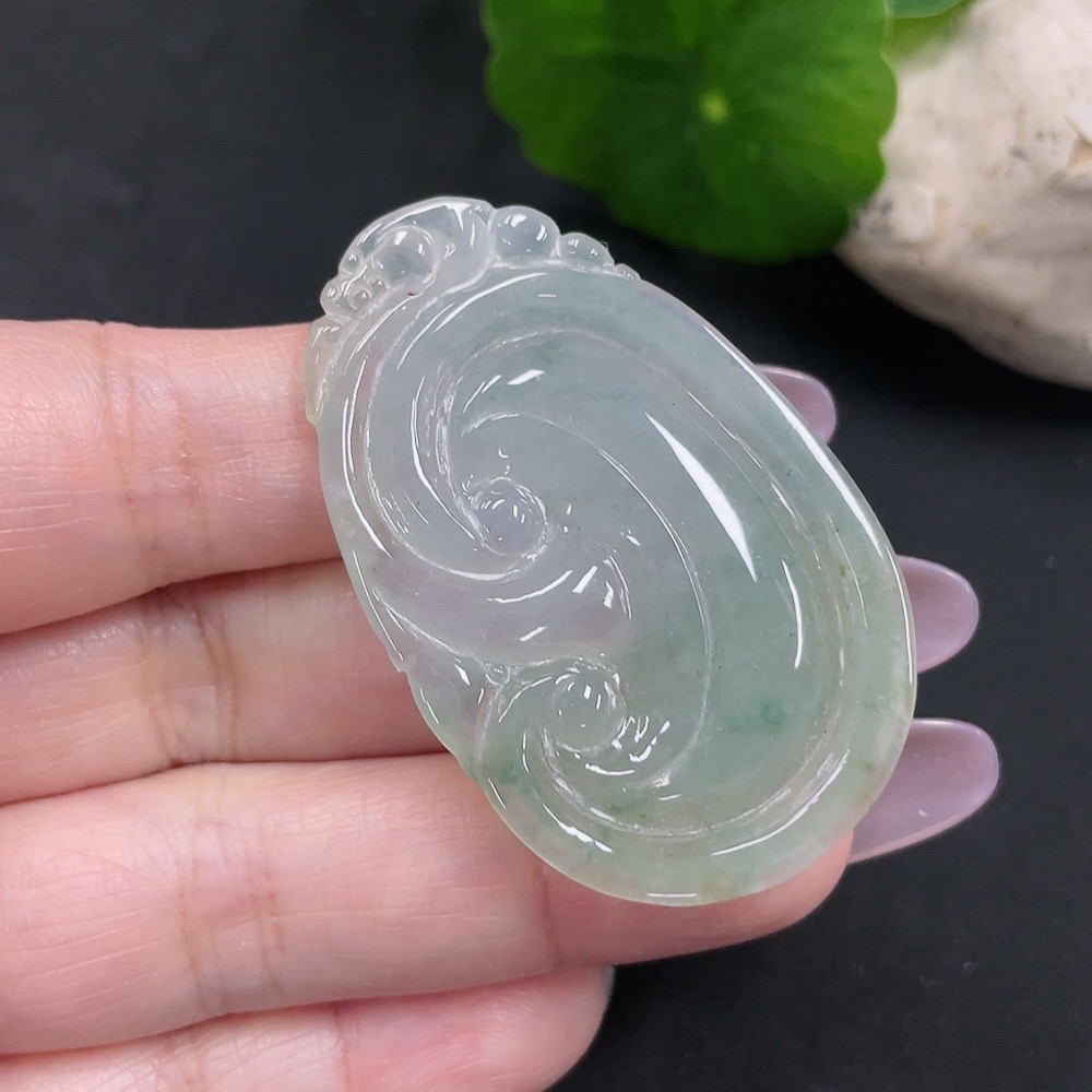 F35129658 Jadeite Ruyi Pendant Total Weight Approx. 14.5g
