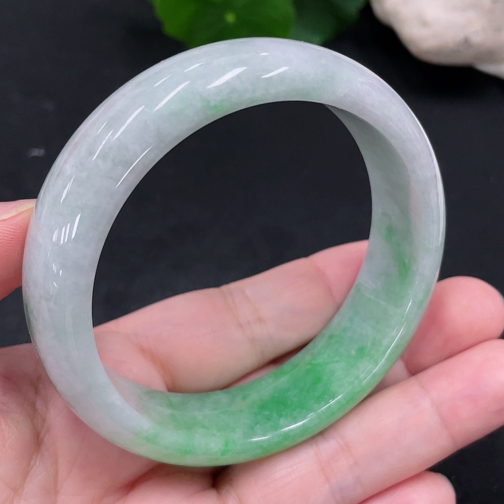 F30526785 Jadeite Round Bangle Size 57.6 Total Weight Approx. 72g
