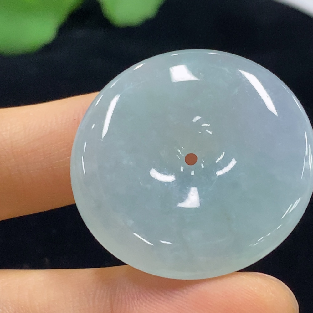 F34044379 Jadeite Pendant, Peace Button, Total Weight Approx. 13.97g