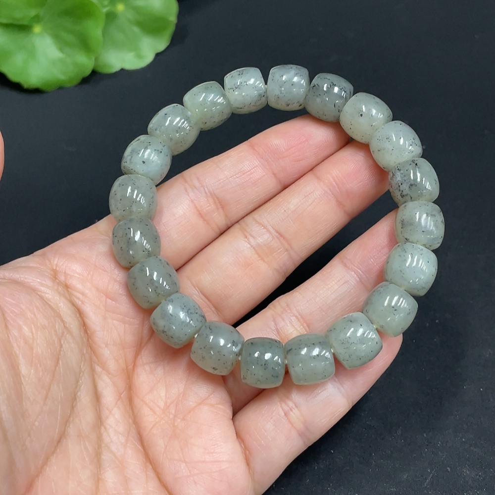 H35103131 Hetian Jade Bracelet, Approx. 9.9mm, Total Weight Approx. 35.2g
