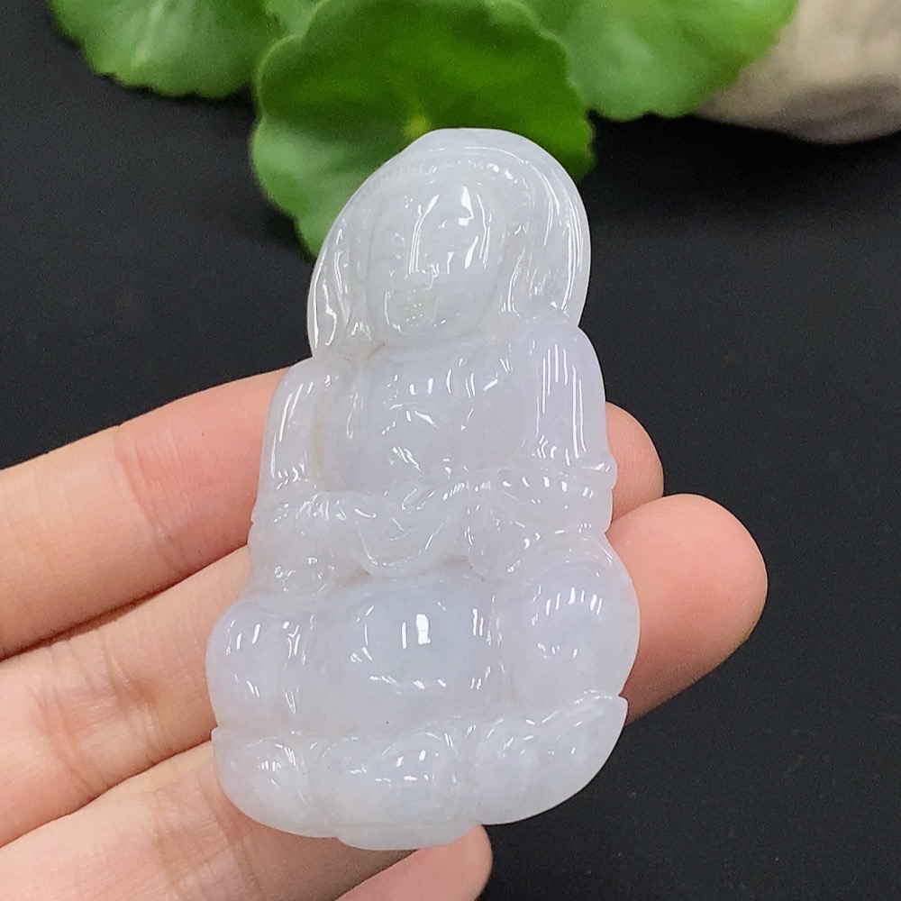 F35091177 Jadeite Guanyin Pendant Total Weight Approximately 20.7g