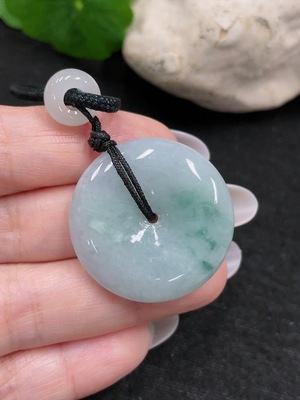 F33900152 Jadeite Peace Knot Pendant Total Weight Approx. 13.7g (Including Cord Weight) (Matching Beads Non-Grade A)
