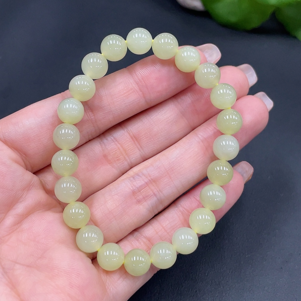 H24735590 Hetian Jade Bracelet Approx. 7.8mm Total Weight Approx. 17.8g
