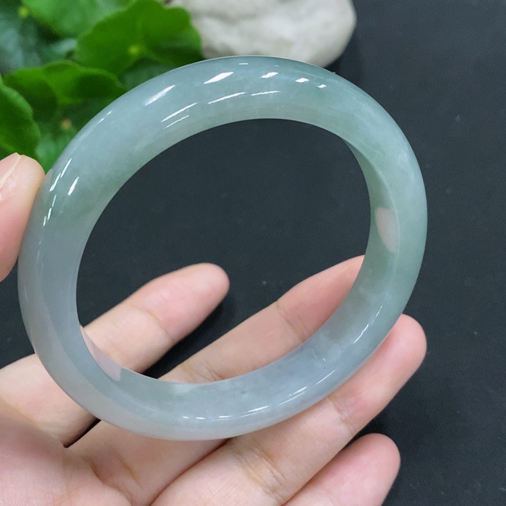 F34023470 Jadeite Round Bracelet Size 55.6 Total Weight Approx. 50.4g