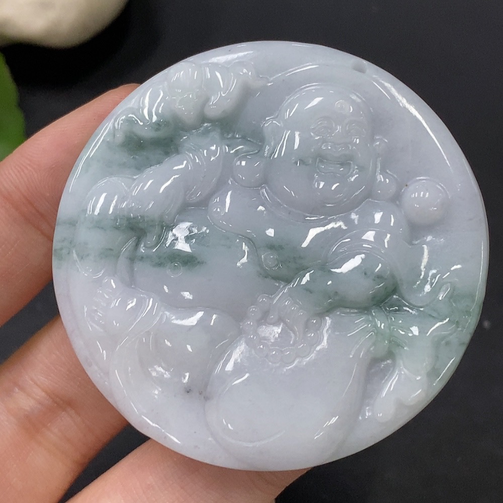 F29322483 JadeiteBuddha Pendant Total Weight Approx. 32.53g