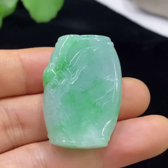 F34947831 Jadeite Bamboo Joint Pendant Total Weight Approximately 17.8g