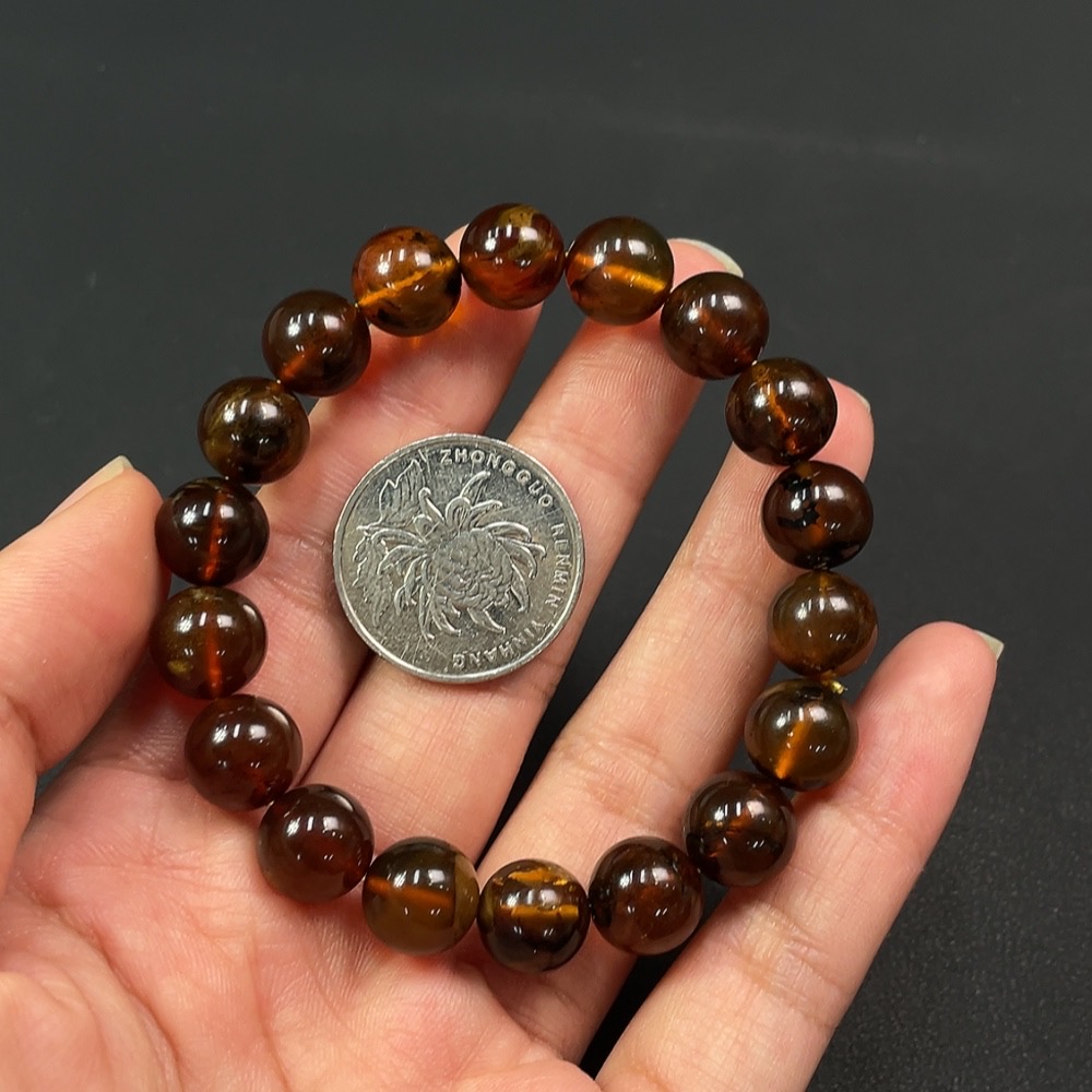 C22466968 Amber Beeswax Bracelet Approx.10.5mm Total Weight Approx.12.1g