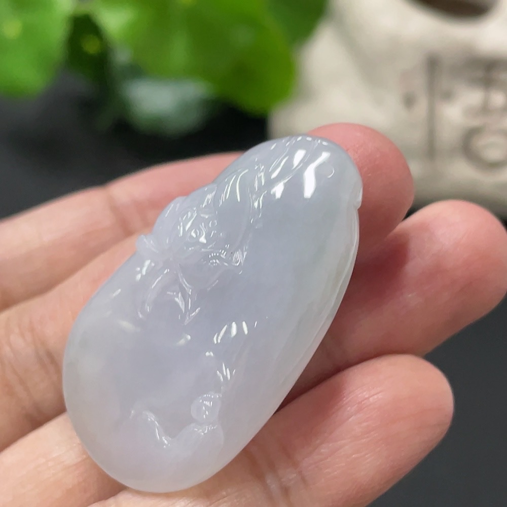 F35109376 Jadeite Enlightenment Pendant, Total Weight Approx. 13.4g