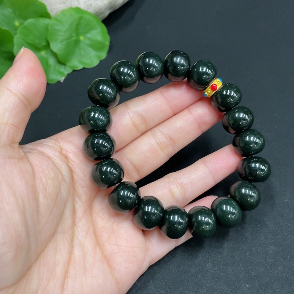H35102388 Hetian Jade Bracelet, approx. 13.8 mm, total weight approx. 69.6g, non-gold