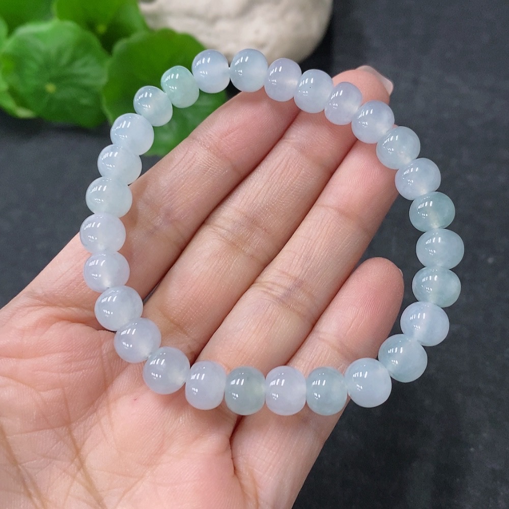 F34043010 Jadeite Bead Bracelet Approx. 7.8mm Total Weight About 20.49g