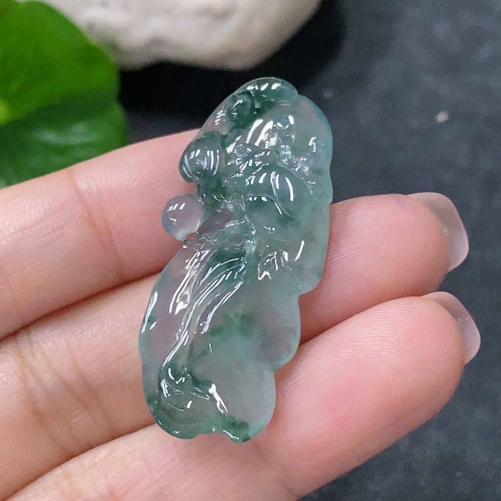 F34043257 Jadeite Pendant Flourishing and Prosperous