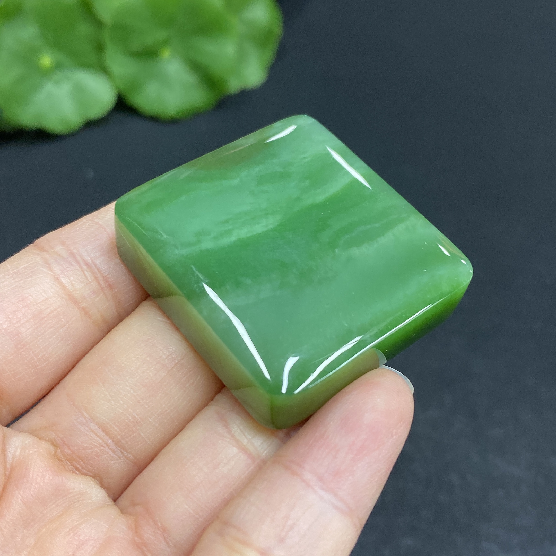 H31667906 Hetian Jade Inlaid Plain Pendant Total Weight Approx. 34.9g