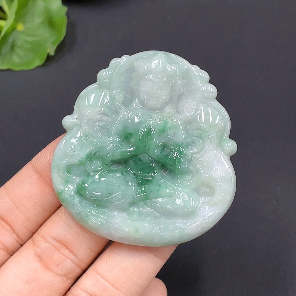 F24754151 Jadeite Guanyin Pendant, Total Weight Approx. 21.32g