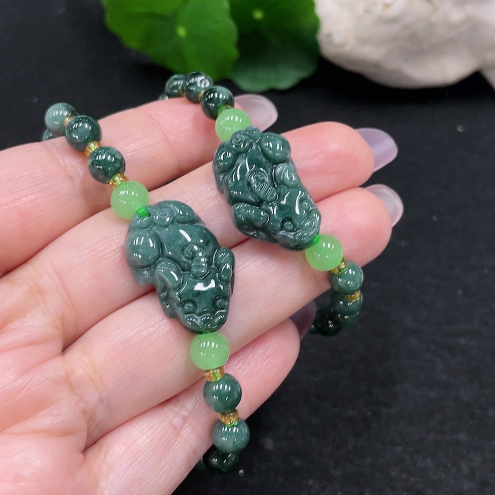 F34966293 Jadeite Bracelet Sell as a Lot (Beads Non-A)
