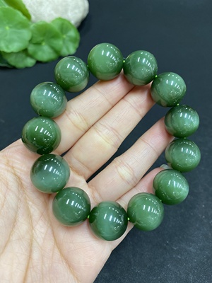 H34037274 Hetian Jade Jasper Bracelet Approx. 15.8mm Total Weight Approx. 78.6g