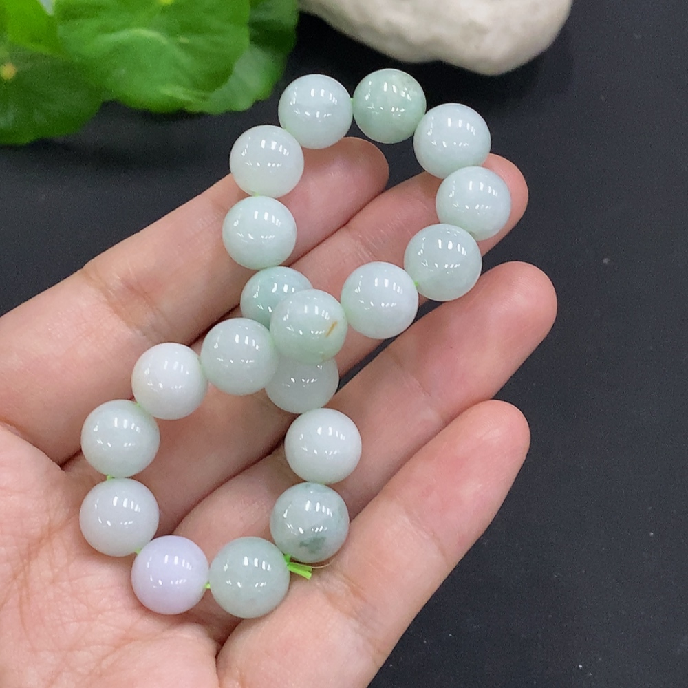 F35157390 Jadeite Bead Necklace Approx. 9.7mm Total Weight Approx. 33.2g