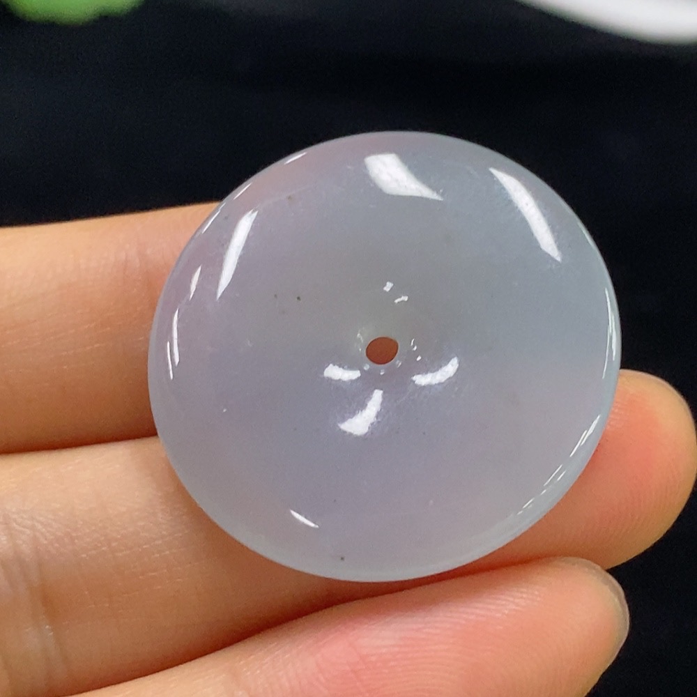 F34948638 Jadeite Peace Button Pendant Total Weight About 7.75g