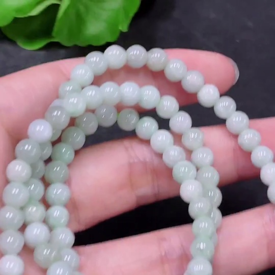 F32780237 Jadeite Bead Necklace Non-Gold Total Weight Approx. 29.14g Size About 5.6mm