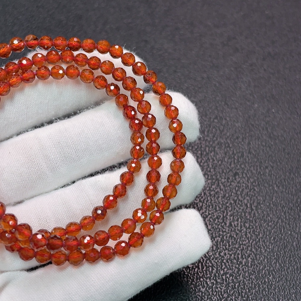 C34007197 Garnet Bead Strand Total Weight Approx. 17.24g Size About 4.1mm