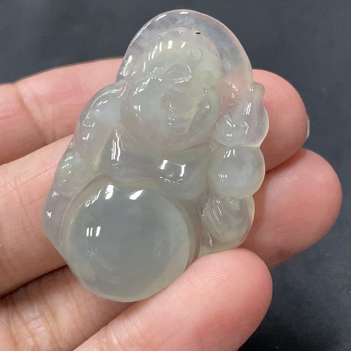 F06122103 Jadeite Buddha Pendant
