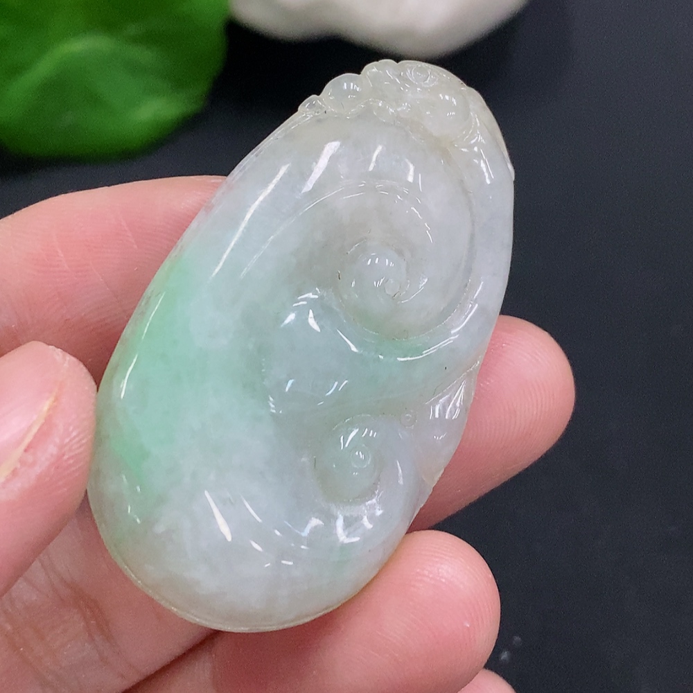 F33883131 Jadeite Ruyi Pendant Total Weight About 11.4g
