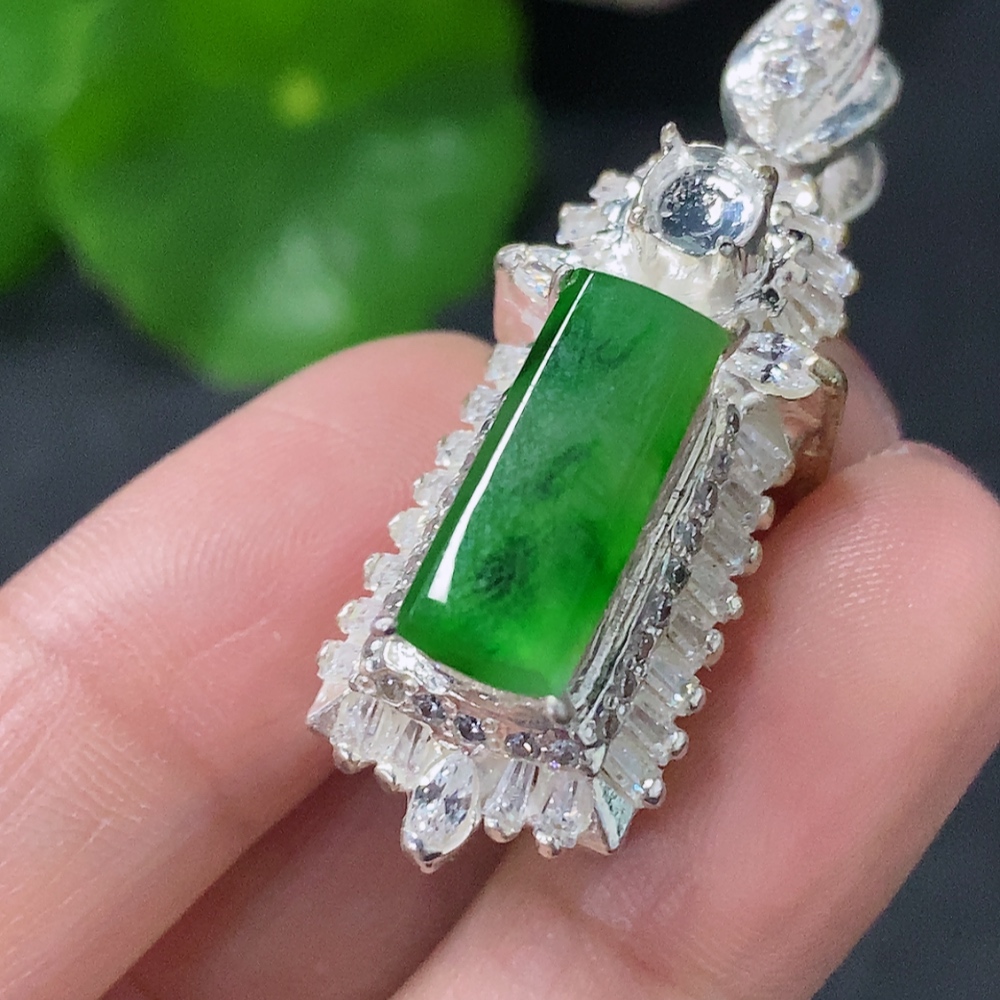 F35088666 Jadeite Inlaid Piece Non-Gold Inlaid Total Weight Approximately 14.1g