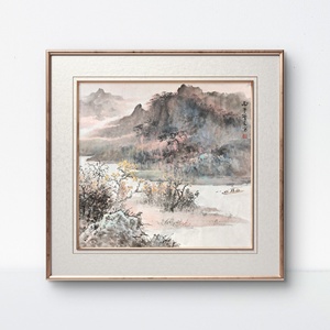 W43158456 杨巽之《渔乐》纸面国画 无外框 约69*69cm