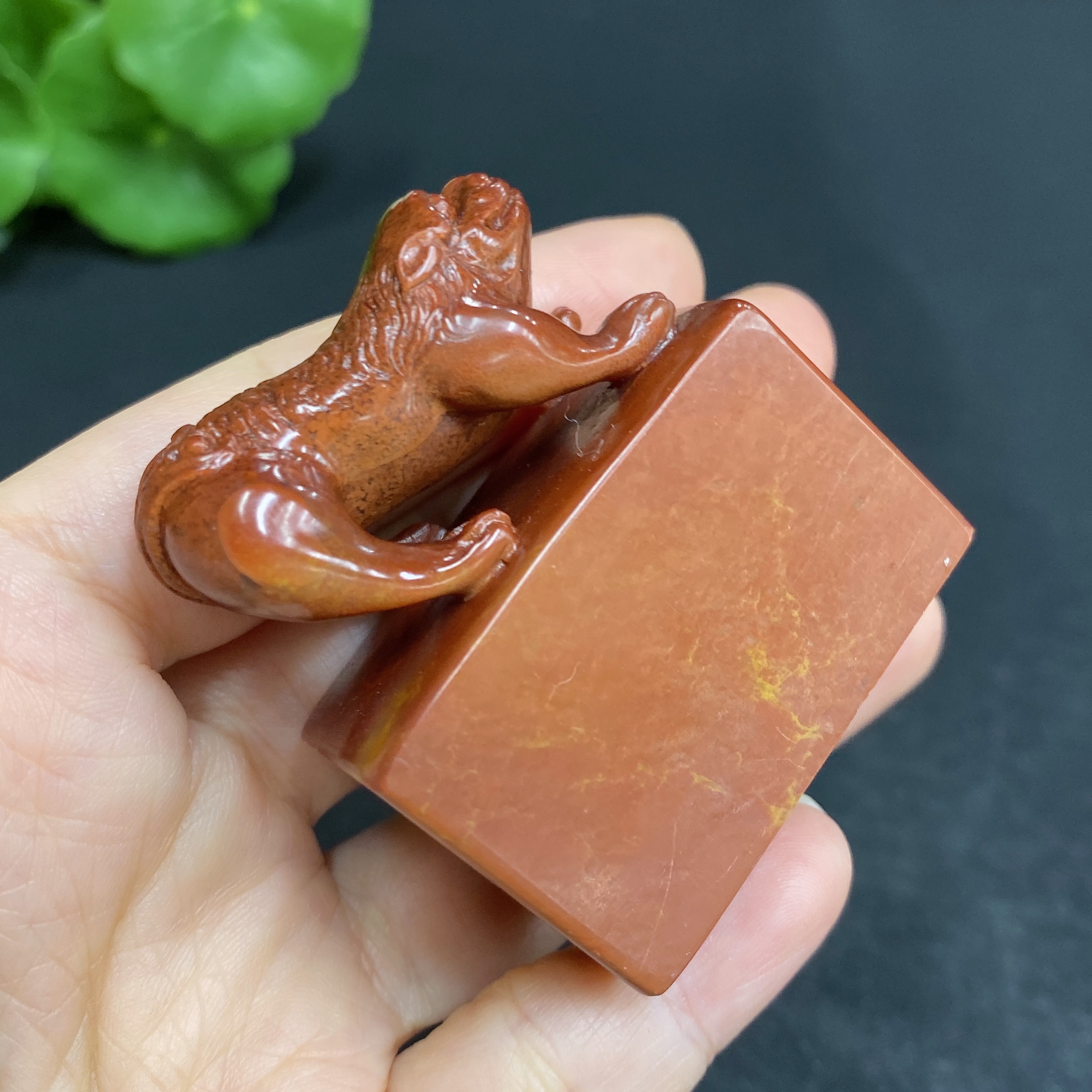 H30467576 Shoushan Stone Auspicious Beast Seal