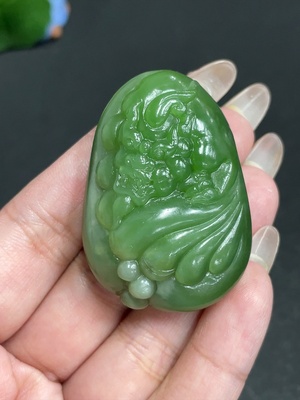 H29378681 Hetian Jade Pendant Auspicious Beast Total Weight Approx. 48.5g
