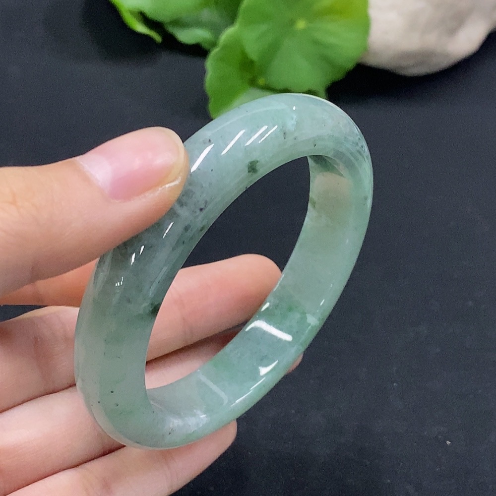 F31654294 Jadeite Circular Bracelet, Size 52.5, Color Origin Undetermined, Total Weight Approx. 52.1g