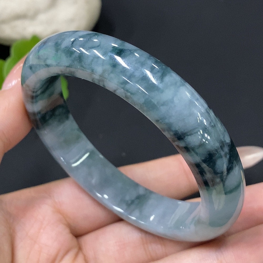 F29411822 Jadeite Round Bangle Size 55.5 Total Weight Approx. 56.2g