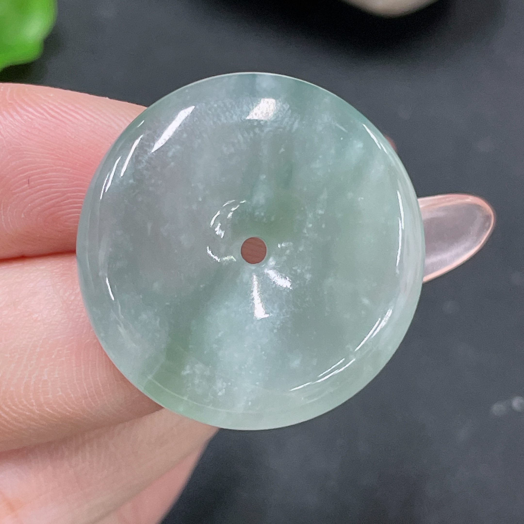 F34020558 Jadeite Pendant Peace Knot Total Weight Approx. 9.31g