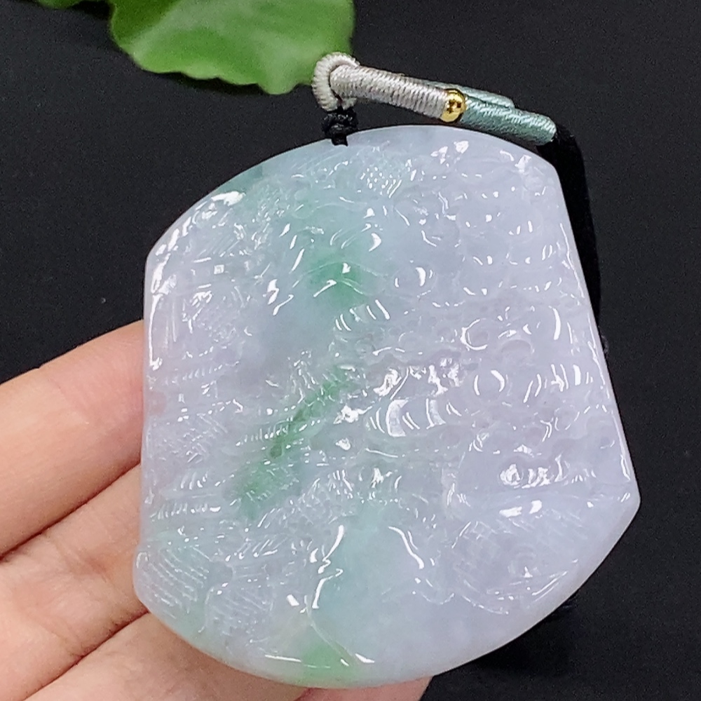 F32787279 Jadeite Pendant Landscape with Cord Total Weight Approx. 35.68g