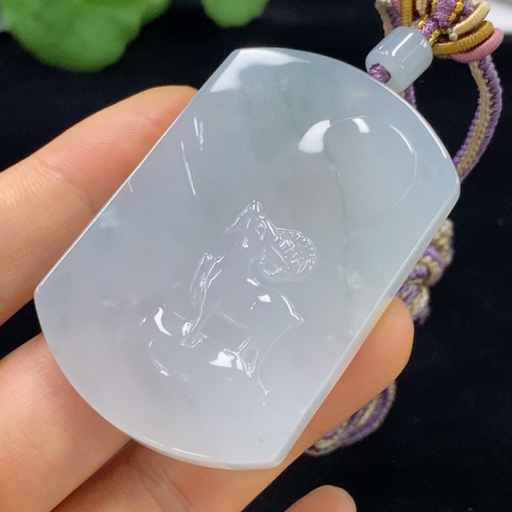 F34947527 Jadeite Pendant Sheep Total Weight About 40g (Including Rope Weight)